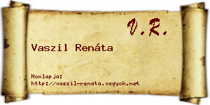 Vaszil Renáta névjegykártya