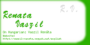 renata vaszil business card