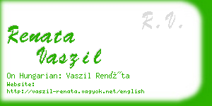 renata vaszil business card